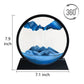 ANXUS Moving Sand Art Picture in Motion Round Glass 3D Deep Sea Sandscape Display Flowing Sand Frame, Sensory Relaxing Desktop Home Office Work Desk