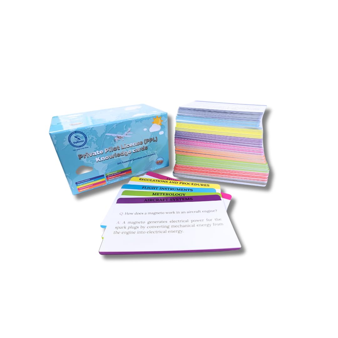 Private Pilot Flash Cards - 265 Aviation Knowledge Boosting Student Pilot Study Guide to Assist with FAA PPL Test Prep. Essential for Checkride