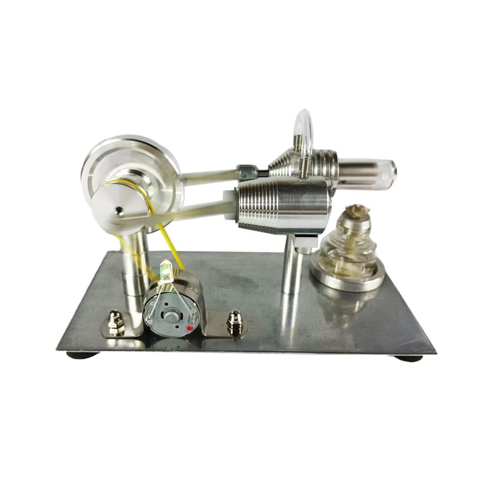 Qing Shuang Stirling Engine steam Engine Physics Experiment Popular Science Invention Toy Model Motor Model Educational Toy Generator Colorful LED