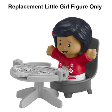 Replacement Part for Fisher-Price Little-People Advent Calendar Christmas Playset - HGP72 ~ Replacement Little Girl Figure Wearing Red and White