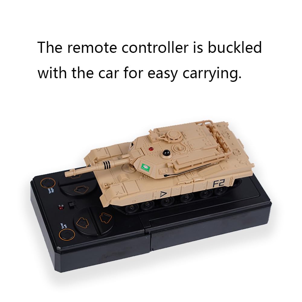 KALASU Remote Control Tank, 2.4GHz 9-Channel RC Combat Vehicle with Sound, Lights, Rotating Turret. Children's Military Toy for Boys and Girls