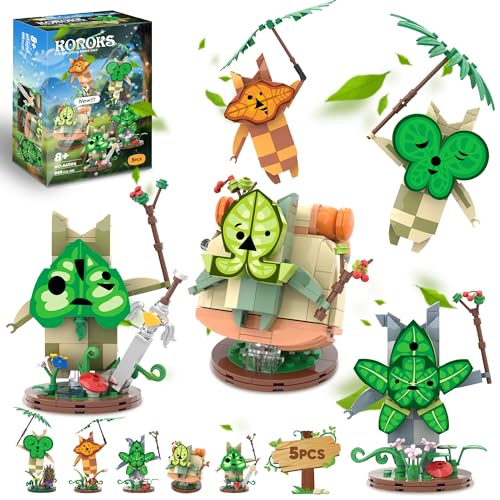 CinamixBrax Koroks Building Set, 5 Characters Building Block Sets for BOTW Fans, Cute Game Merch Action Figures, Great Toys Gifts for Fans Kids Adults