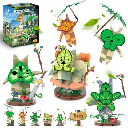 CinamixBrax Koroks Building Set, 5 Characters Building Block Sets for BOTW Fans, Cute Game Merch Action Figures, Great Toys Gifts for Fans Kids Adults