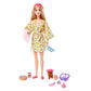 Barbie Doll, Kids Toys, Blonde Doll with Pet Puppy, Barbie Sets, Spa Day, Lemon Print Bathrobe, Headband and Eye Mask, Self-Care Series