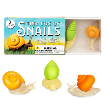 Archie McPhee Tiny Box of Snails Novelty Mini-Figure Set (3 Piece)
