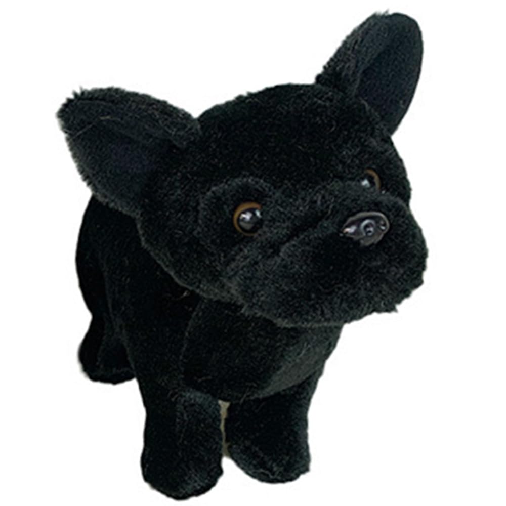 JIANEEXSQ Cute Simulation French Bulldog Plush Toy Realistic Lifelike Bulldog Dog Puppy Stuffed Animals Model Doll Gift Collection for Kids
