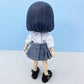 niannyyhouse 1/12 BJD Doll Clothes White Shirt Pleated Skirt Shoes OB11 4.3in Action Figures Doll Dressup (Gray-Blue)