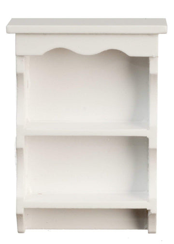 Dollhouse White Sweetheart Country Wall Shelf Miniature 1:12 Shelf Unit