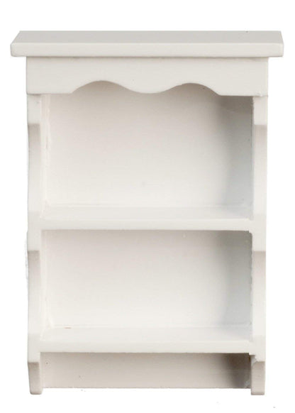 Dollhouse White Sweetheart Country Wall Shelf Miniature 1:12 Shelf Unit