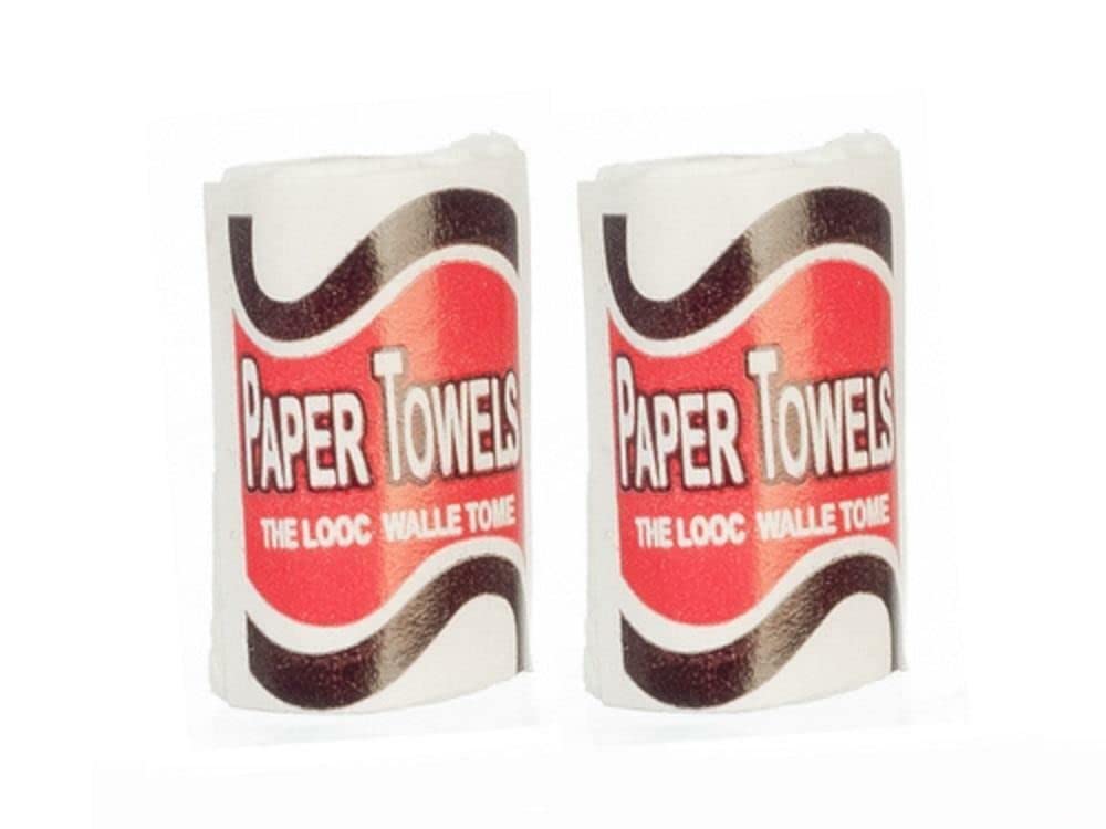 Dollhouse Miniature Paper Towels 2 Pack