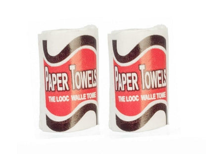 Dollhouse Miniature Paper Towels 2 Pack