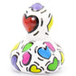 Pop Heart (Love/Valentines) Rubber Duck by Bud Ducks | Elegant Gift Packaging - "Living in a bubble of love!" | Child Safe | Collectable