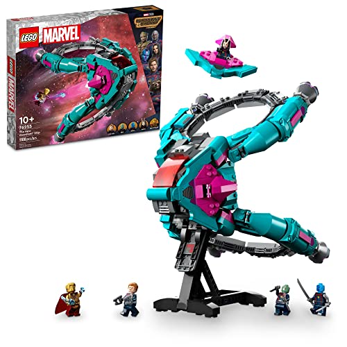 LEGO Marvel The New Guardians’ Ship 76255, Spaceship Building Toy with 5 Minifigures, Collectible Model from Guardians of The Galaxy 3, Displayable