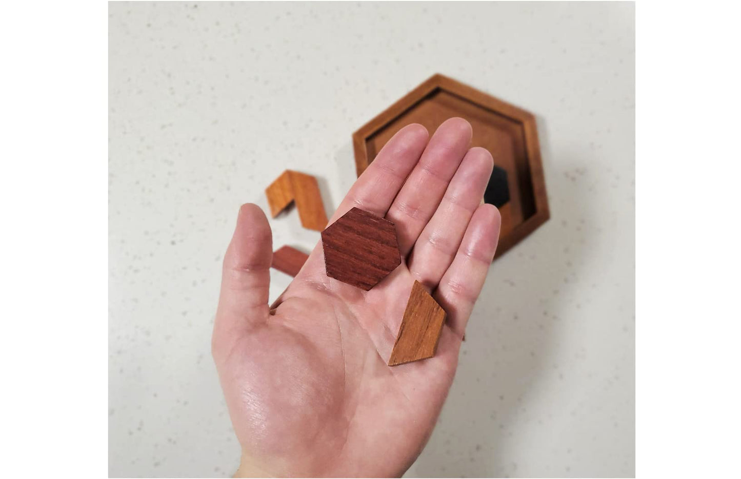 Hexagon Wooden Puzzle Toy - Brain Teasers - Brain Teaser Puzzles for Adults and Kids