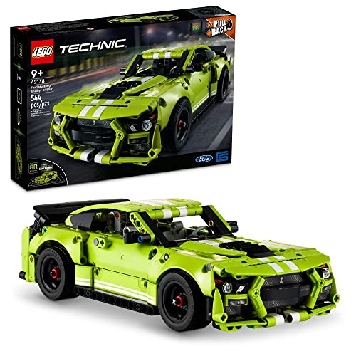 LEGO Technic Ford Mustang Shelby GT500 Toy Car - Building Toy for Boys & Girls, Ages 9+ Years - Pull Back Car W/AR App for Pretend Play - Gift Ideas
