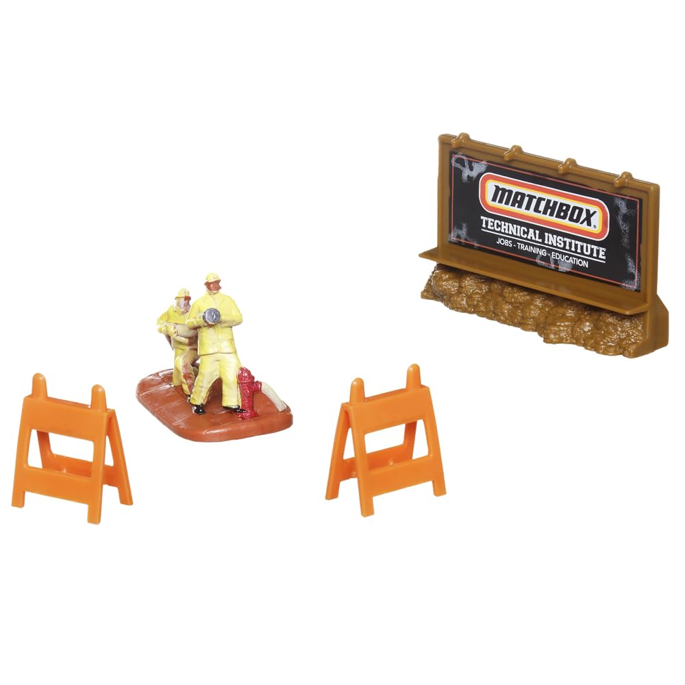 Matchbox Collectors Die-Cast Hitch and Haul 70 Years Anniversary Playset - MBX Fire Rescue Fire ~ Hazard Squad Engine and Mobile Light Truck