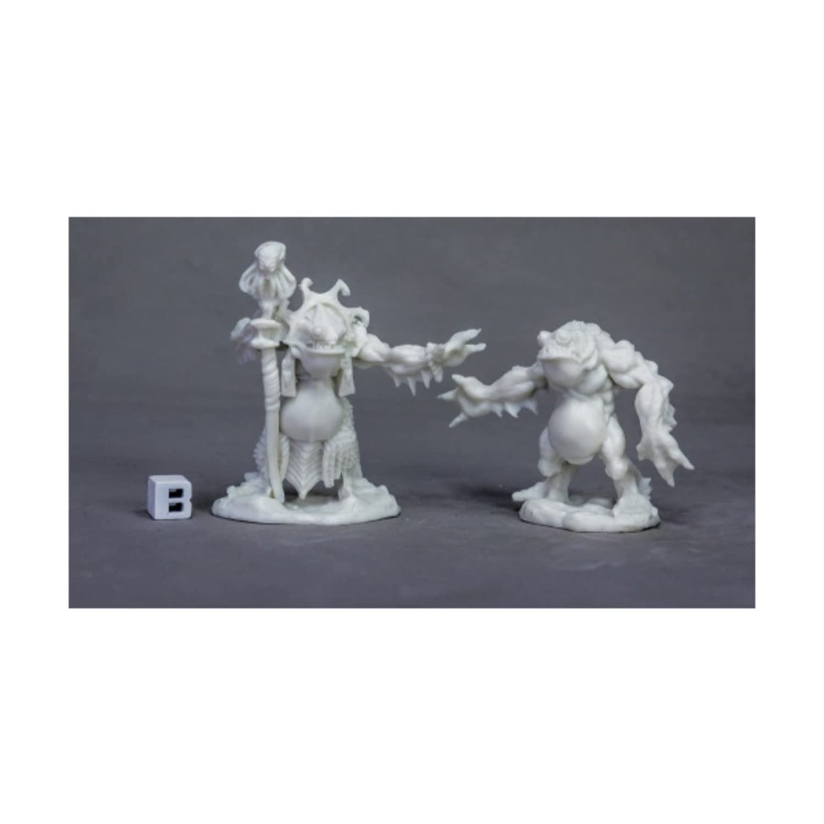 Reaper Miniatures Deep One Priest & Servitor 77520 Bones Unpainted RPG Figure