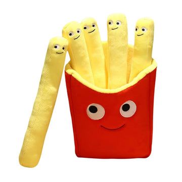 TONGMAN French FriesPlush Stuffed Pillow, 11.8'' Simulation Fries Plush Pillow Food Pillows French Fries Plush Stuffed Pillow, Removable Food Plushies