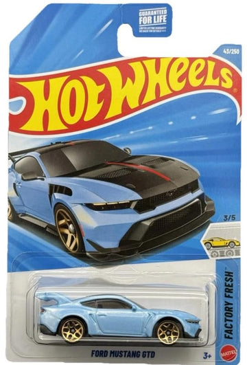 Hot Wheels Ford Mustang GTD [Gulf Blue] Factory Fresh 3/5, 43/250, 1:64 Scale Diecast Toy Vehicle
