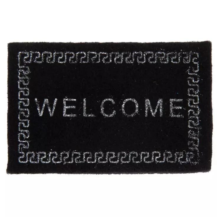 Dollhouse and Craft Miniatures - Miniature Black Welcome Doormat - Scale 1:12