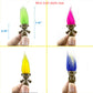 Yintlilocn 10PCS 1.2" Black PVC Vintage Lucky Troll Dolls,Mini Trolls Doll