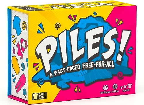 Lost Boy Entertainment Piles - Card Games - Family Games - for Kids 8 and Up - for Adults - Family Game Night - Travel & Memory Game - Party Games