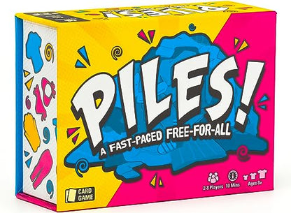 Lost Boy Entertainment Piles - Card Games - Family Games - for Kids 8 and Up - for Adults - Family Game Night - Travel & Memory Game - Party Games