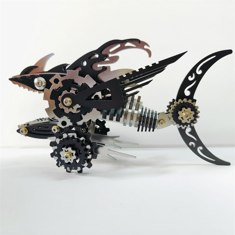 Mokrdomain Megalodon JU CHI SHA 3D Metal Jigsaw Puzzle, Black