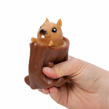 Schylling Nutty Squirrel Popper Toy - Squish Toy - Age 3+ (Pack of 1)