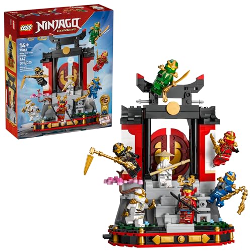 LEGO NINJAGO Ninja Character Display 15th Anniversary Building Toy for Kids, Ages 14+ - Ninja Playset W/Elemental Master of Lightning + 7 Minifigures