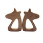 Arakierst 5pcs Beech Wooden Horse Montessori Toys Home Decorations Wood Cartoon Animal Craft for Painting Party Photography Tabletop Adorns (Horse