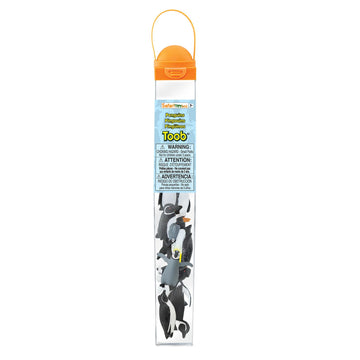 Safari Ltd. Penguins TOOB - Figurines of Gentoo, Humboldt, Chinstrap, Rockhopper, Galapagos, Adelie, Emperor Family, Penguin Chick - Educational Toy