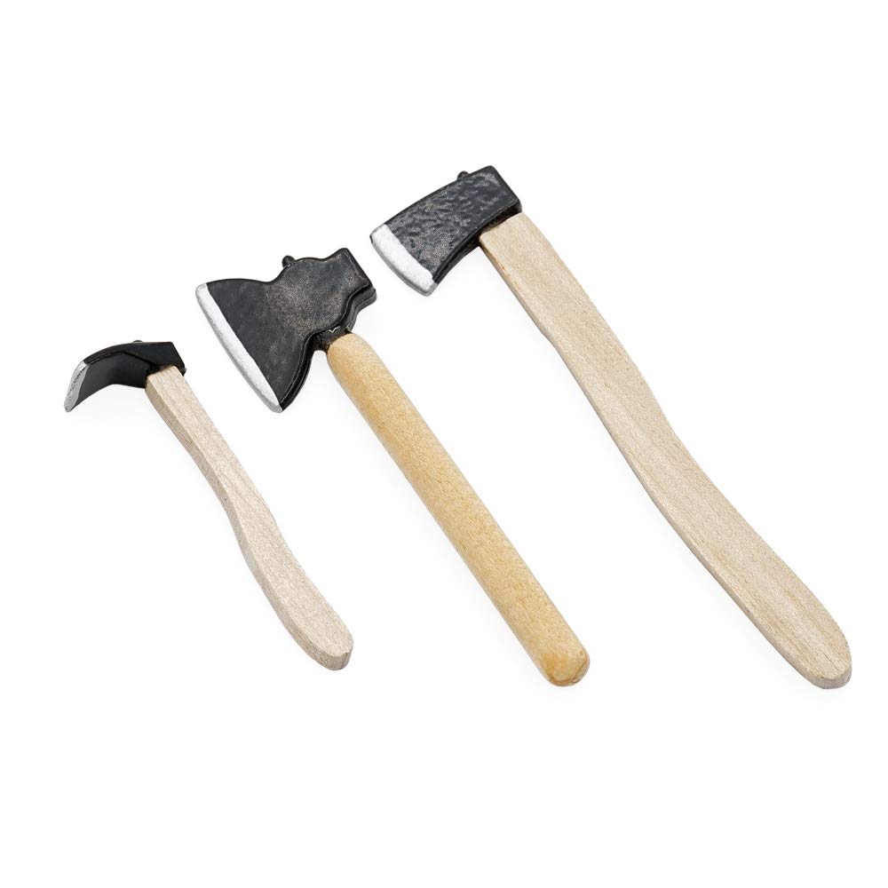 Odoria 1/12 Miniature Axe 3Pcs Dollhouse Decoration Accessories