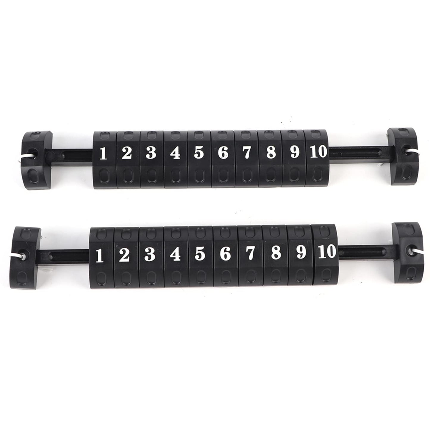 2pcs Foosball Scoring Counters 10 Numbers Scoring Score Counter Indicator for Standard Football Tables (Black)