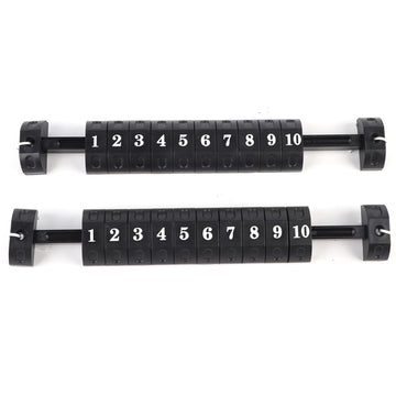 2pcs Foosball Scoring Counters 10 Numbers Scoring Score Counter Indicator for Standard Football Tables (Black)