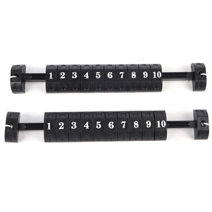2pcs Foosball Scoring Counters 10 Numbers Scoring Score Counter Indicator for Standard Football Tables (Black)