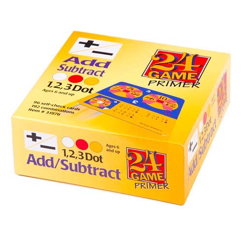 24 Game Add and Subtract Math Card Game, 96 Cards, Grades 2 and Up