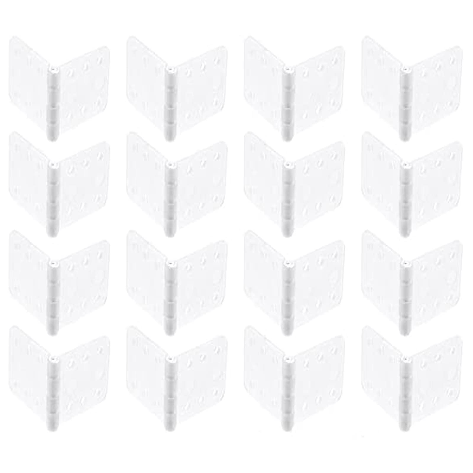 skrnrhrery Nylon Hinges,3 Sizes are Available Suitable for RC Airplane Model Airplane Parts Fixed Wing Model Airplane Square Loose-Leaf 16-Pack (Small