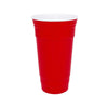 G.E.T. SC-32-R BPA-Free Reusable Plastic Red Party Cup Tumbler Only, 32 Ounce, Red (Set of 12)