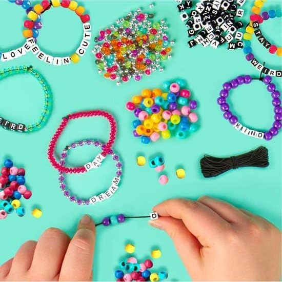 CRAYOLA Fashion Angels Alphabet Bead Bracelet Set - It's My Story Creative Activity and Gift for Girls, 8 Years