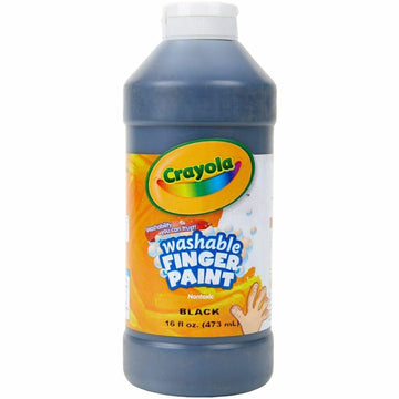 Washable Fingerpaint, Black, 16 Ounces