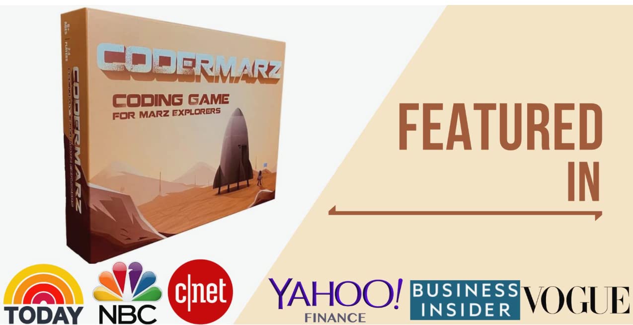 CoderMarz Game for Space and AI Learners! NBC Featured: First Ever Board Game for Boys and Girls Age 6+. Teaches About Mars, AI and Computer