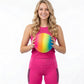 Zugar Land Neon Rainbow Playground Kickball 8 Inch Soft (2 Balls) Rubber