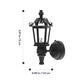 Leorx Vintage DIY Dollhouse 1 12 Dollhouse Miniature LED Wall Light Lamp (Black)