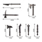 TopBrixx Custom Minifigures Weapon Set, 37 Pcs Custom Weapon Set for Dwarf, Figure Weapon Compatible with Lego
