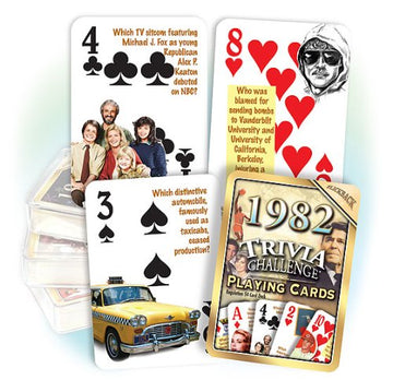 Flickback 1982 Trivia Playing Cards: Happy Birthday or Anniversary