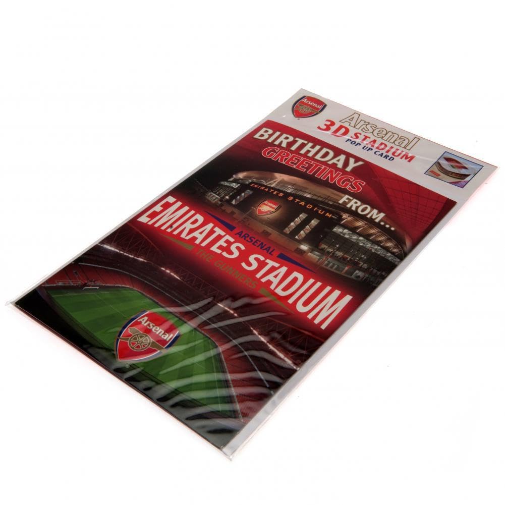 Arsenal F.C. Official,Multi,3848 Birthday Card - Club Stadium Pop Up Card