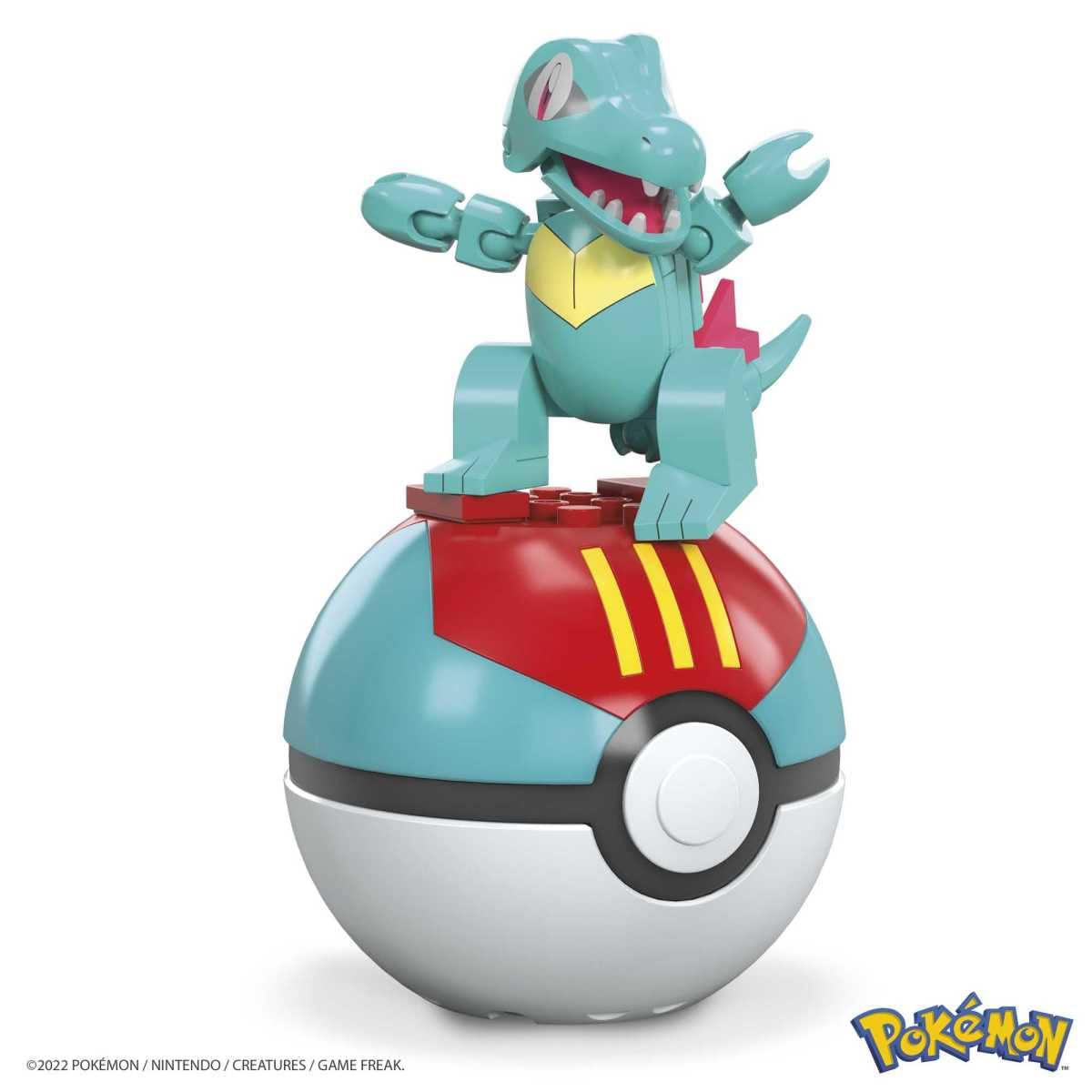 MEGA Pokemon Totodile Building Set with 30 Compatible Bricks and Pieces and Poke Ball, Toy Gift Set for Ages 6 and up