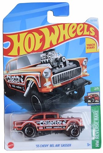 Hot Wheels '55 Chevy Bel Air Gasser, HW Reverse Rake 2/5 [Orange] 63/250