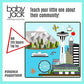 Baby Jack & Co 8x8” Learning Lovey Seattle Washington Tag Toys for Babies - Baby Crinkle Toys - Soft & Safe - Learn USA Cities and Shapes - Ideal Baby